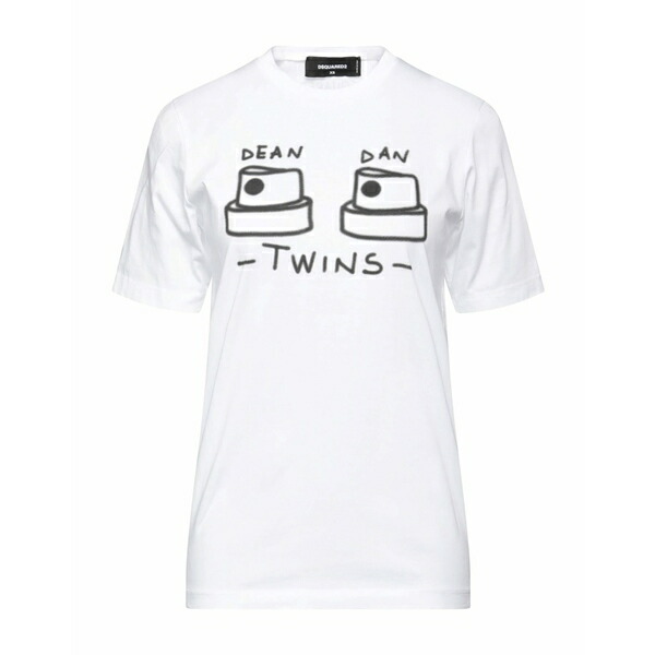 【送料無料】 ディースクエアード レディース Tシャツ トップス T-shirts White