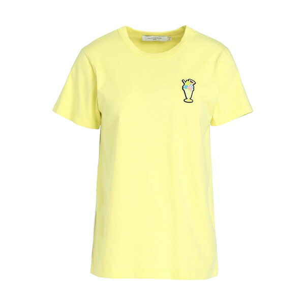 【送料無料】 メゾン キツネ レディース Tシャツ トップス T-shirts Yellow｜asty