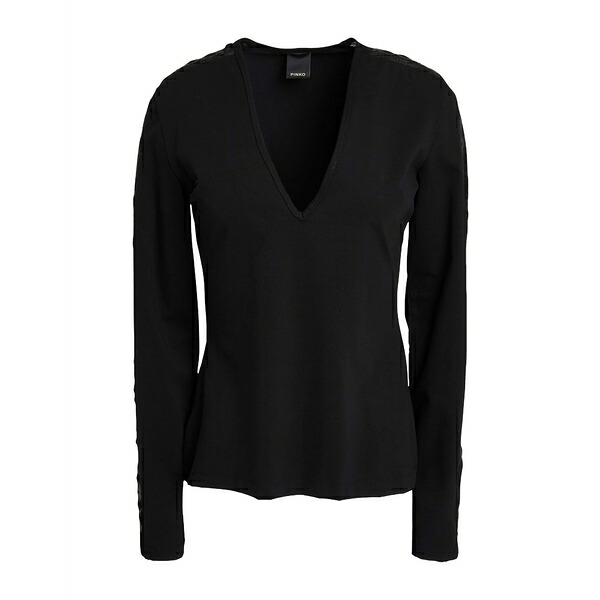【送料無料】 ピンコ レディース Tシャツ トップス T-shirts Black