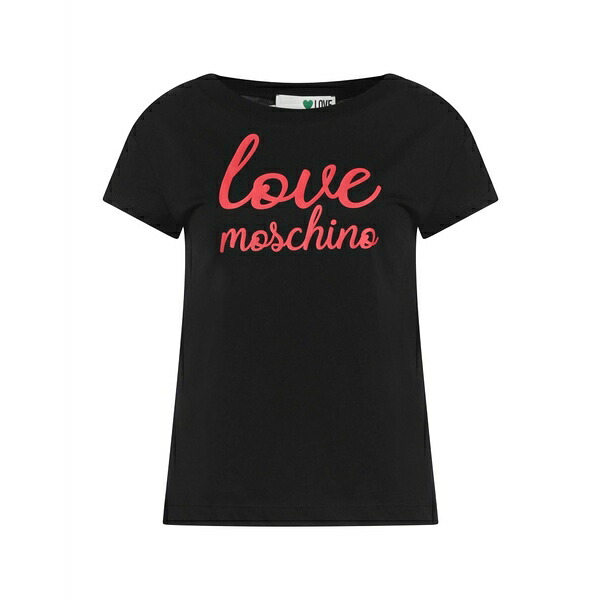 【送料無料】 モスキーノ レディース Tシャツ トップス T-shirts Black|asty