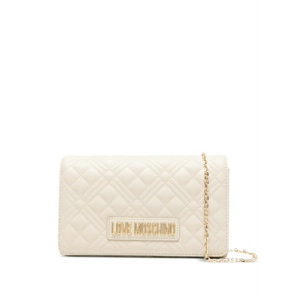 優しいこと モスキーノ レディース クラッチペダル御徒面子 御徒面子 Quilted chain clutch bag Neutrals