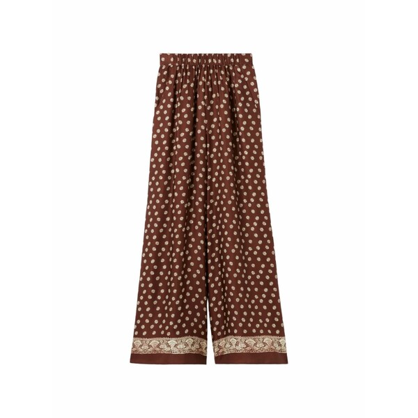 クローディピエルロ レディース カジュアルパンツ ボトムス Floral-print palazzo pants Brown｜asty 43,420円