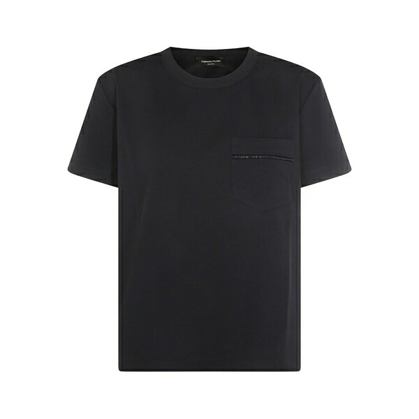 ファビアナ フィリッピ レディース Tシャツ トップス Short-sleeve t-shirt Black|asty