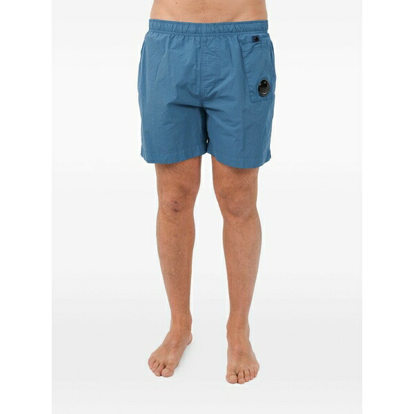 シーピーカンパニー メンズ カジュアルパンツ ボトムス Lens-detail swim shorts Blue｜asty