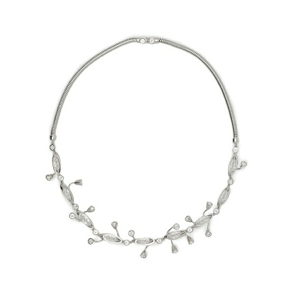 ランバン レディース ネックレス・チョーカー・ペンダントトップ アクセサリー Crystal-embellished necklace Silver|asty