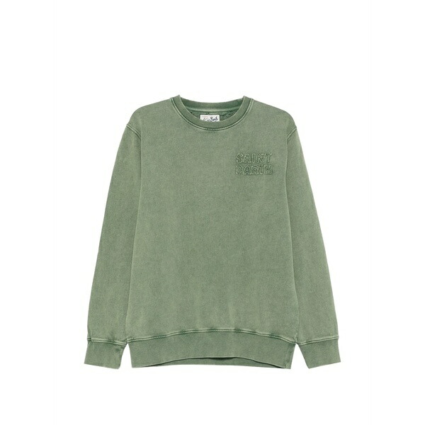 エムシーツーセイントバース メンズ パーカー・スウェットシャツ アウター Logo-patches cotton sweater Green｜asty