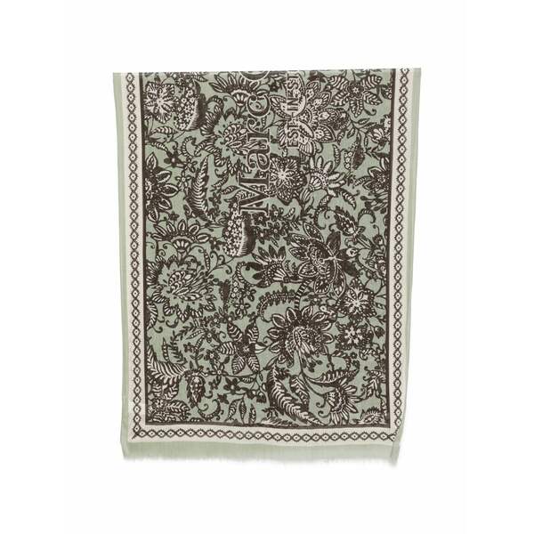 マルコポーロ レディース マフラー・ストール・スカーフ アクセサリー Floral-print frayed-edge scarf Green｜asty