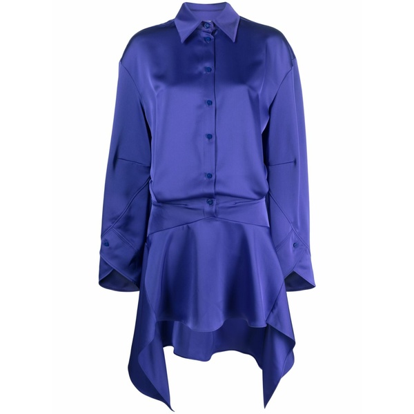 ジ アティコ レディース ワンピース トップス Asymmetric-hem shirt dress Purple｜asty