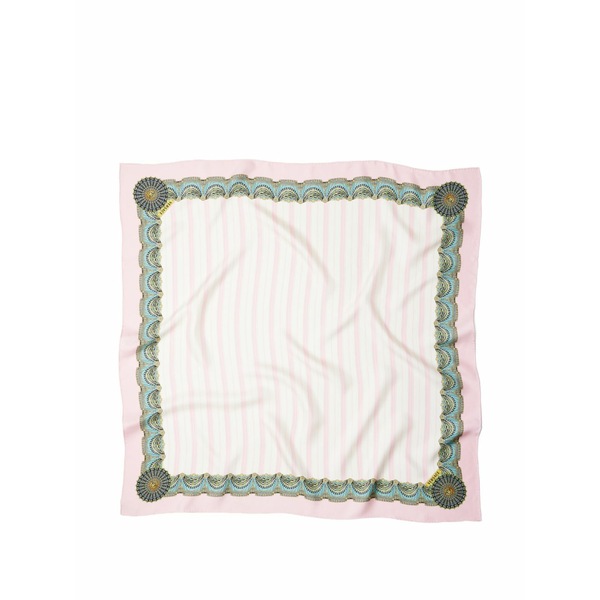 ヴェルサーチ メンズ マフラー・ストール・スカーフ アクセサリー Printed silk twill scarf 90 cm Pink|asty
