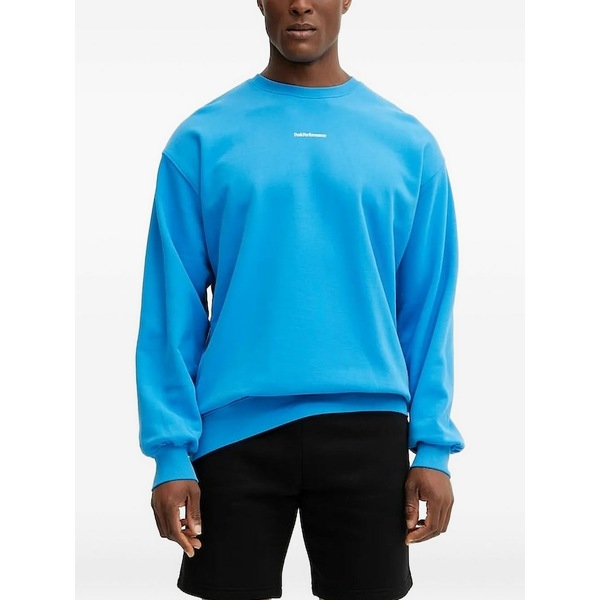 ピークパフォーマンス メンズ パーカー・スウェットシャツ アウター Logo-embroidered sweatshirt Blue｜asty