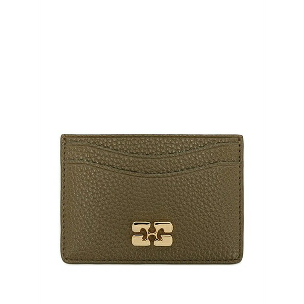 ガニー レディース 財布 アクセサリー Bou logo-plaque cardholder Green|asty
