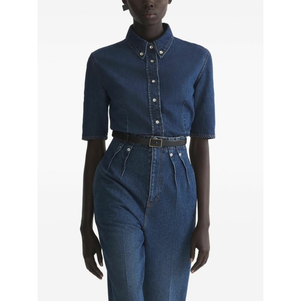 マグラー レディース シャツ トップス Buttoned shirt Blue｜asty 109,400円