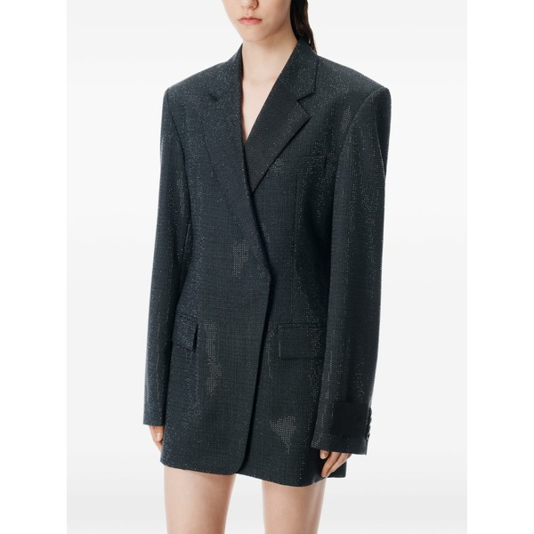 アレキサンダーワン レディース ワンピース トップス Embellished blazer mini dress Grey｜asty