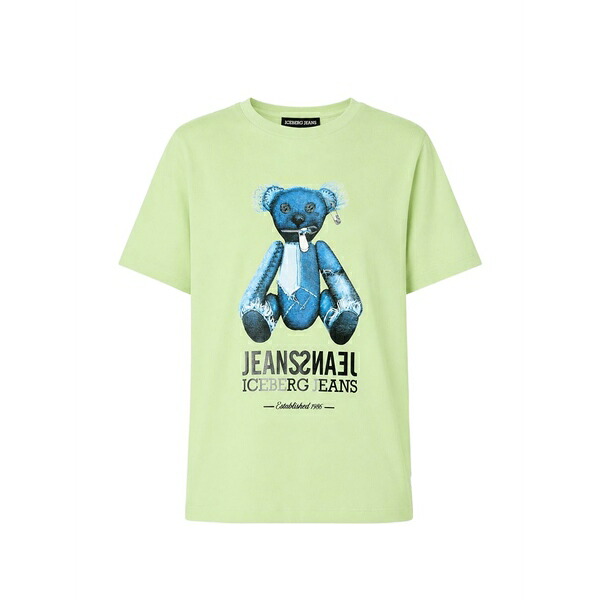 アイスバーグ レディース Tシャツ トップス Teddy bear-print t-shirt Green|asty