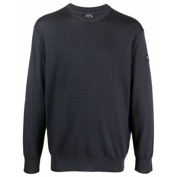 ポールアンドシャーク メンズ ニット&セーター アウター Round-neck virgin-wool jumper Blue|asty