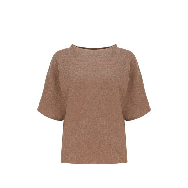 ファビアナ フィリッピ レディース Tシャツ トップス Short-sleeve t-shirt Brown｜asty