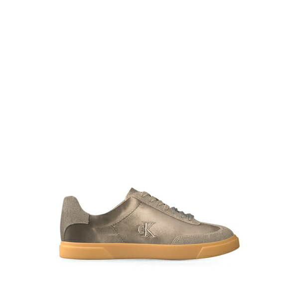 カルバンクライン レディース スニーカー シューズ Logo-embroidered sneakers Neutrals|asty