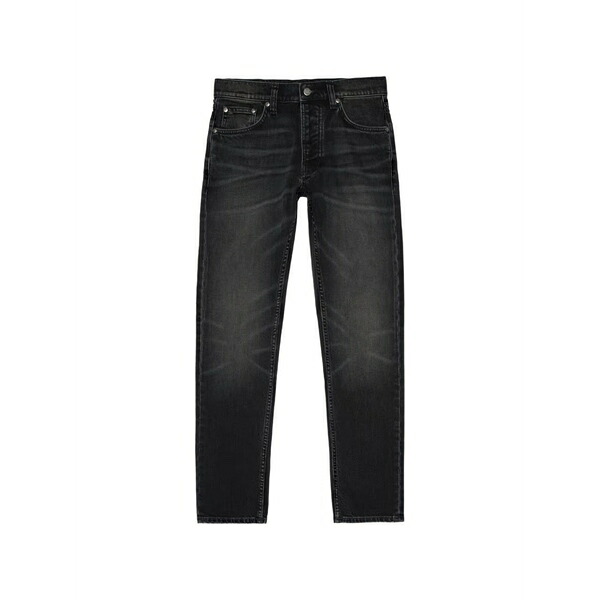 ヌーディージーンズ メンズ デニムパンツ ボトムス Solid ollie faded-effect whiskered jeans Black|asty