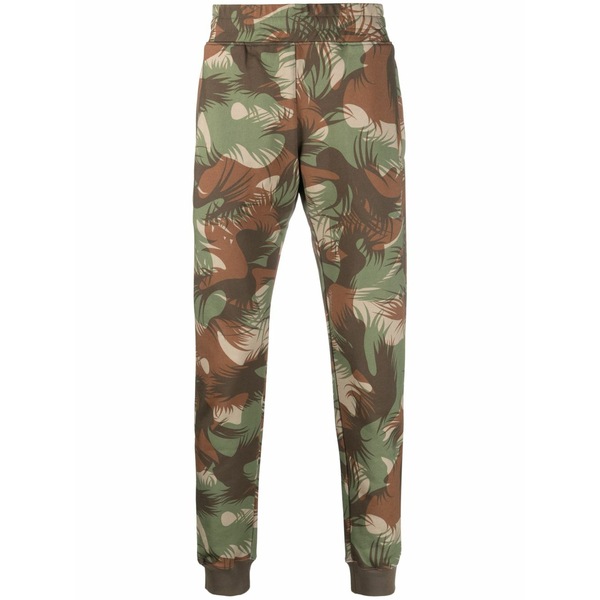 モスキーノ メンズ カジュアルパンツ ボトムス Camouflage-print cotton track pants Green|asty