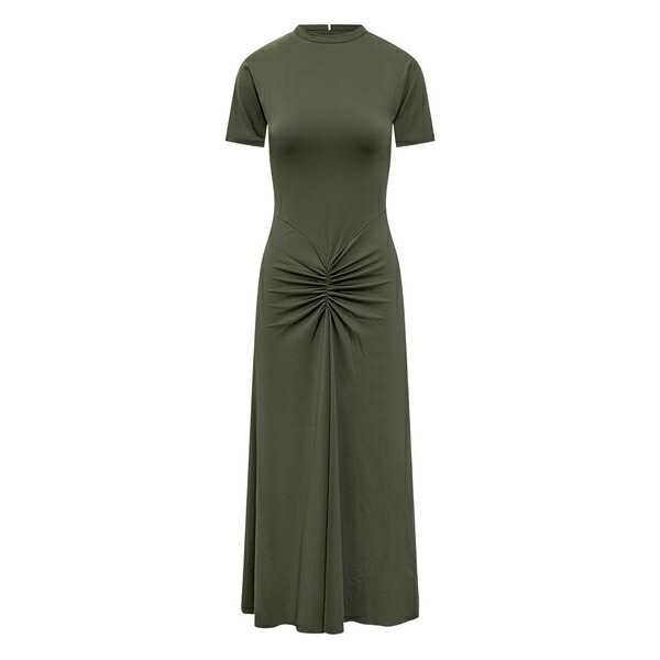 ヴィクトリア ベッカム レディース ワンピース トップス Gathered midi dress Green｜asty