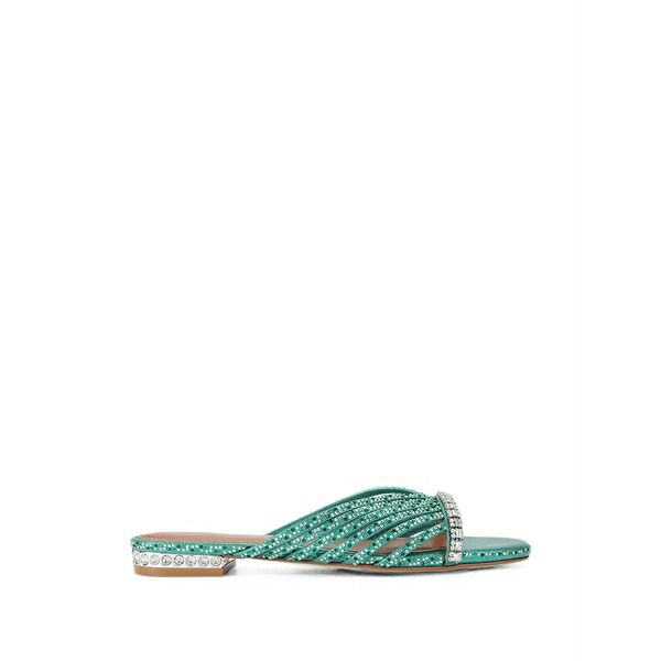 カートジェイガーロンドン レディース サンダル シューズ Crystal-embellished flat mules Green|asty