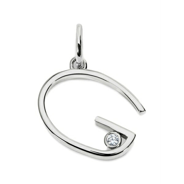 モニカヴィナダー レディース ネックレス・チョーカー・ペンダントトップ アクセサリー Initial g solitaire-diamond pendant Silver｜asty