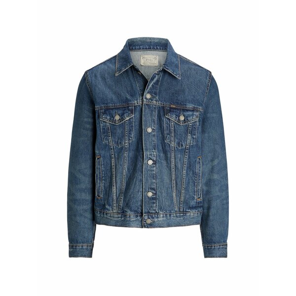 ラルフローレン メンズ ジャケット&ブルゾン アウター Button-up denim jacket Blue|asty