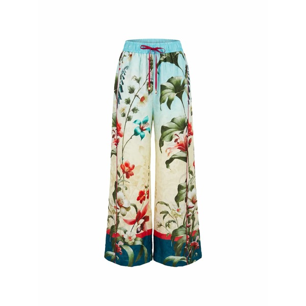 エフアールエス?フォーレストレス・スリーパーズ レディース カジュアルパンツ ボトムス Floral-print palazzo pants Blue|asty