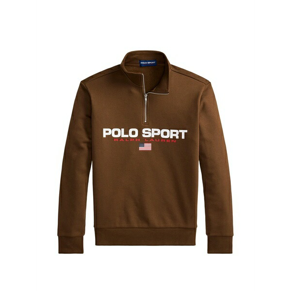 ラルフローレン メンズ パーカー・スウェットシャツ アウター Polo sport quarter-zip sweatshirt Brown|asty