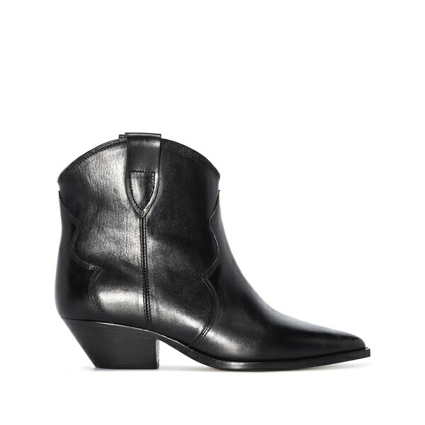 イザベル マラン レディース ブーツ シューズ Polished-finish pointed-toe boots Black|asty