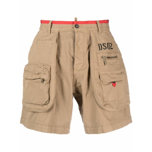 ディースクエアード メンズ カジュアルパンツ ボトムス Multiple-pockets cargo shorts Brown|asty