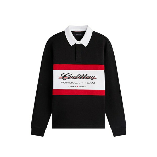 トミー ヒルフィガー レディース ポロシャツ トップス X cadillac formula 1 team-logo polo shirt Black｜asty