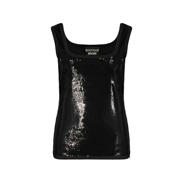 ブティックモスキーノ レディース シャツ トップス Sequin-embellished blouse Black|asty