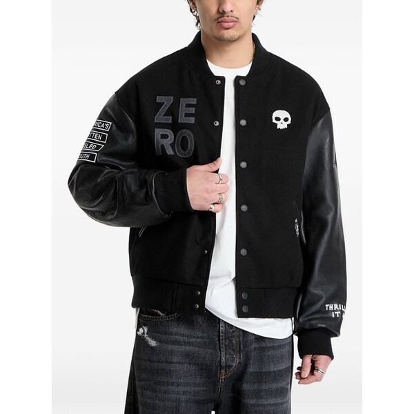 プレジャーズ メンズ ジャケット&ブルゾン アウター Zero pleasures varsity jacket Black|asty