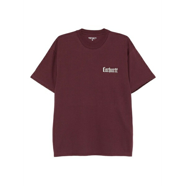 カーハート メンズ Tシャツ トップス Logo-embroidered t-shirt Red｜asty
