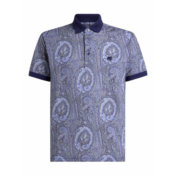 エトロ メンズ ポロシャツ トップス Piqu&pound; polo shirt Blue｜asty 91,740円