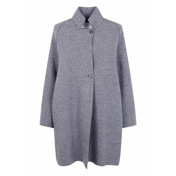 ハリスワーフロンドン レディース コート アウター Raglan-sleeve wool coat Grey｜asty