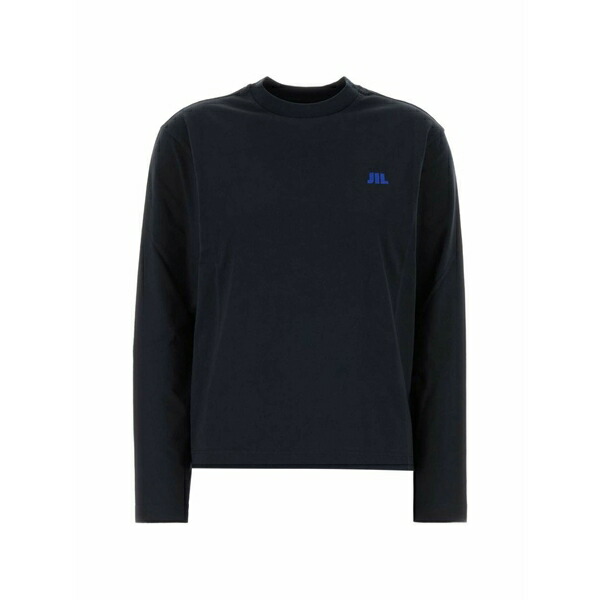 ジル・サンダー レディース Tシャツ トップス Logo-embroidered long-sleeve t-shirt Blue|asty