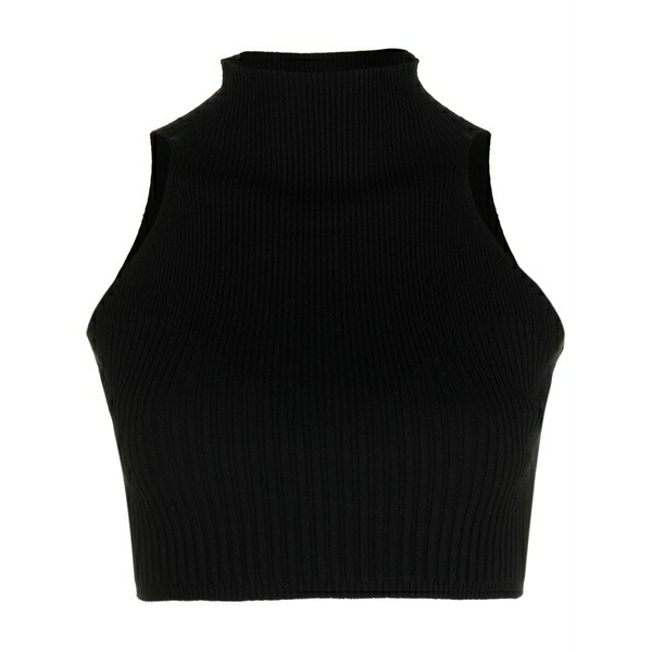 エーロン レディース Tシャツ トップス Cropped high-neck top Black｜asty 33,020円