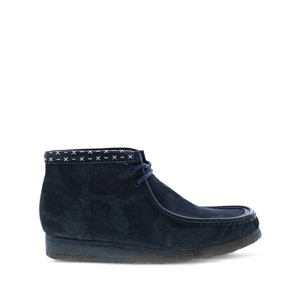 クラークス メンズ ブーツ シューズ Wallabee "denim" desert boots Blue｜asty