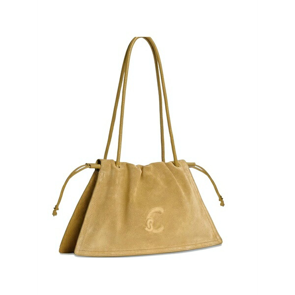 コチネレ レディース ショルダーバッグ バッグ Medium dulse embossed-logo shoulder bag Neutrals｜asty