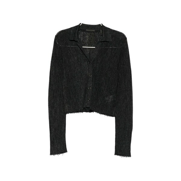 ヘルムート ラング レディース カーディガン アウター V-neck button cardigan Black｜asty
