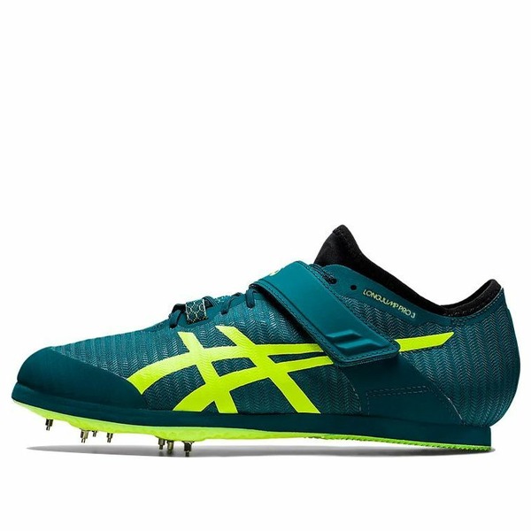 ASICS アシックス メンズ スニーカー 【ASICS Long Jump Pro 3 \u0027Teal Neon Yellow\u0027 1093A189-300】  大きさ US_6.5(24.5糎)