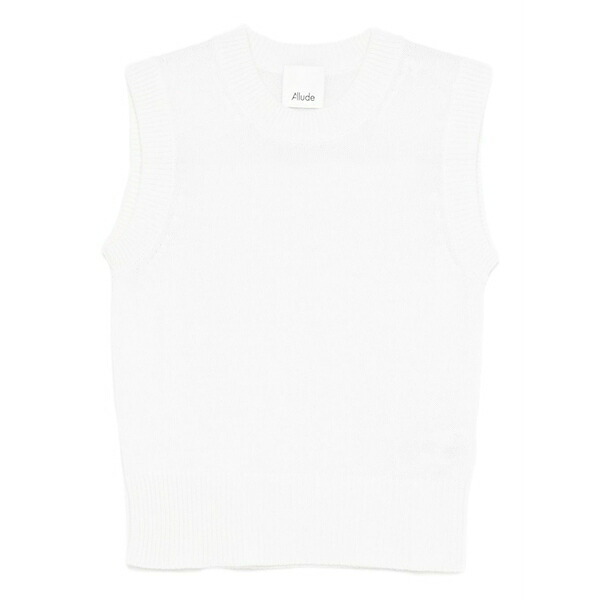 アリュード レディース Tシャツ トップス Sleeveless knitted top White｜asty