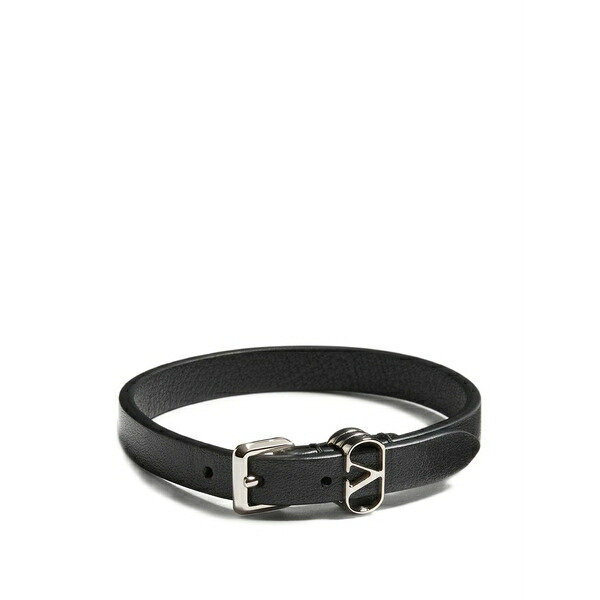 ヴァレンティノ ガラヴァーニ メンズ ブレスレット・バングル・アンクレット 佩び物 Valentino garavani ovalette calfskin bracelet Black
