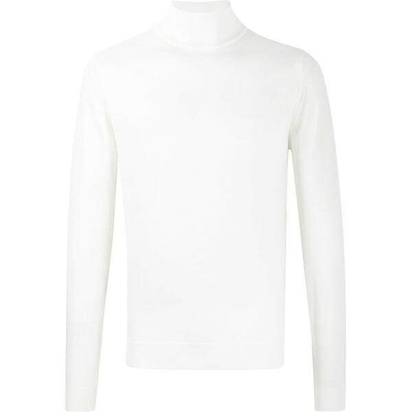 ジョンスメドレー メンズ ニット&セーター アウター Cherwell turtleneck top White|asty