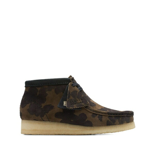 クラークス レディース ブーツ シューズ Wallabee \"black/khaki\"" boots Brown"