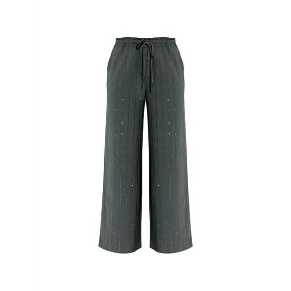 セルフ・ポートレイト レディース カジュアルパンツ ボトムス Beaded drawstring trousers Grey｜asty