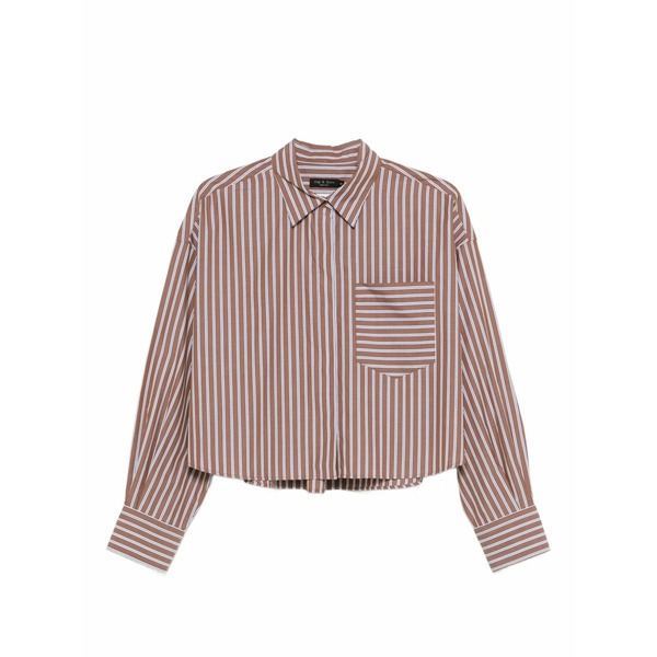 ラグアンドボーン レディース シャツ トップス Striped shirt Brown|asty