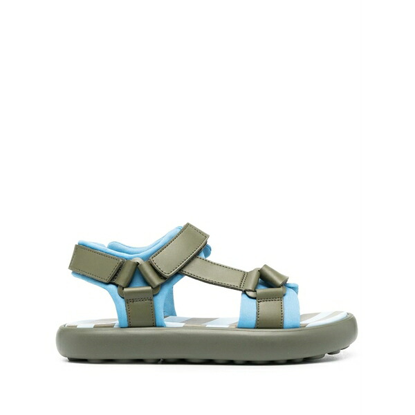 カンペール メンズ サンダル シューズ Two-tone touch-strap sandals Green｜asty